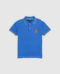 Psycho bunny (kids Dazzling blue bank pique fashion polo)