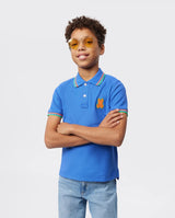 Psycho bunny (kids Dazzling blue bank pique fashion polo)