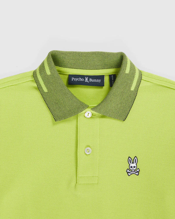 Psycho bunny (kids lime granita strype fashion polo)