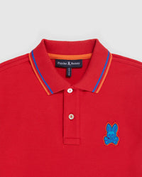 Psycho bunny (kids ruby red pique fashion polo)
