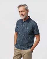 Psycho bunny (Men's navy dayton fashion jacquard polo)