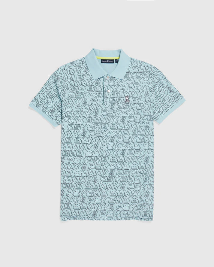 Psycho bunny (Men's seafoam dayton fashion jacquard polo)