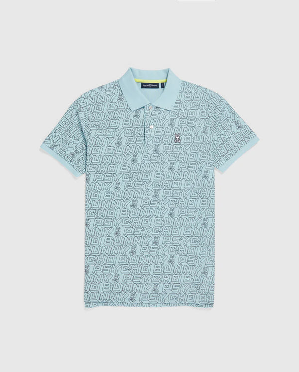 Psycho bunny (Men's seafoam dayton fashion jacquard polo)