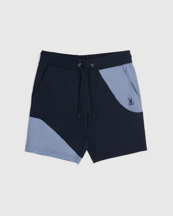 Psycho Bunny Men’s Kenny Embroidered Short Set – Navy & Sky Blue