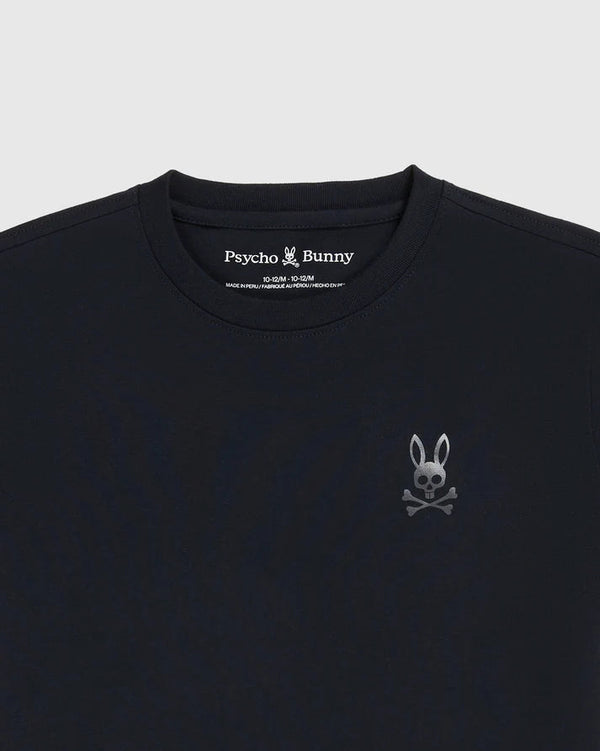 Psycho Bunny (Kids Dark Navy Crosby Reflective Print Graphic Tee)