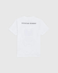 Psycho bunny (kids white strype grahpic t-shirt)