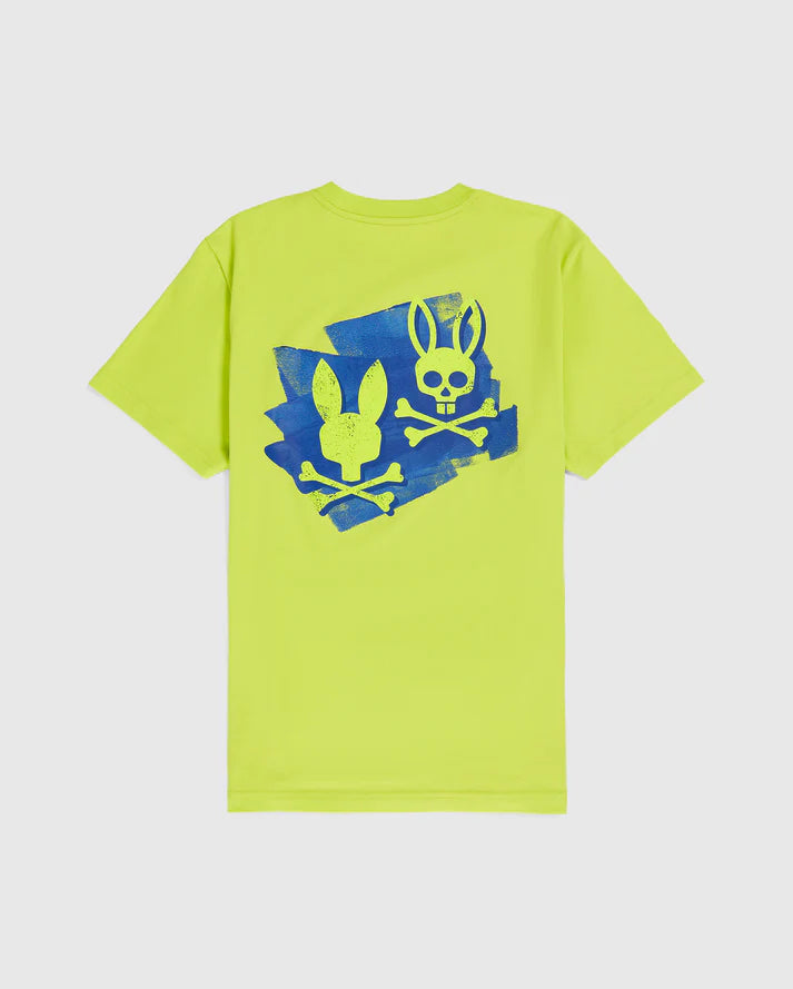 Psycho Bunny (Men's Acid Lime Dolton Back Graphic Tee)