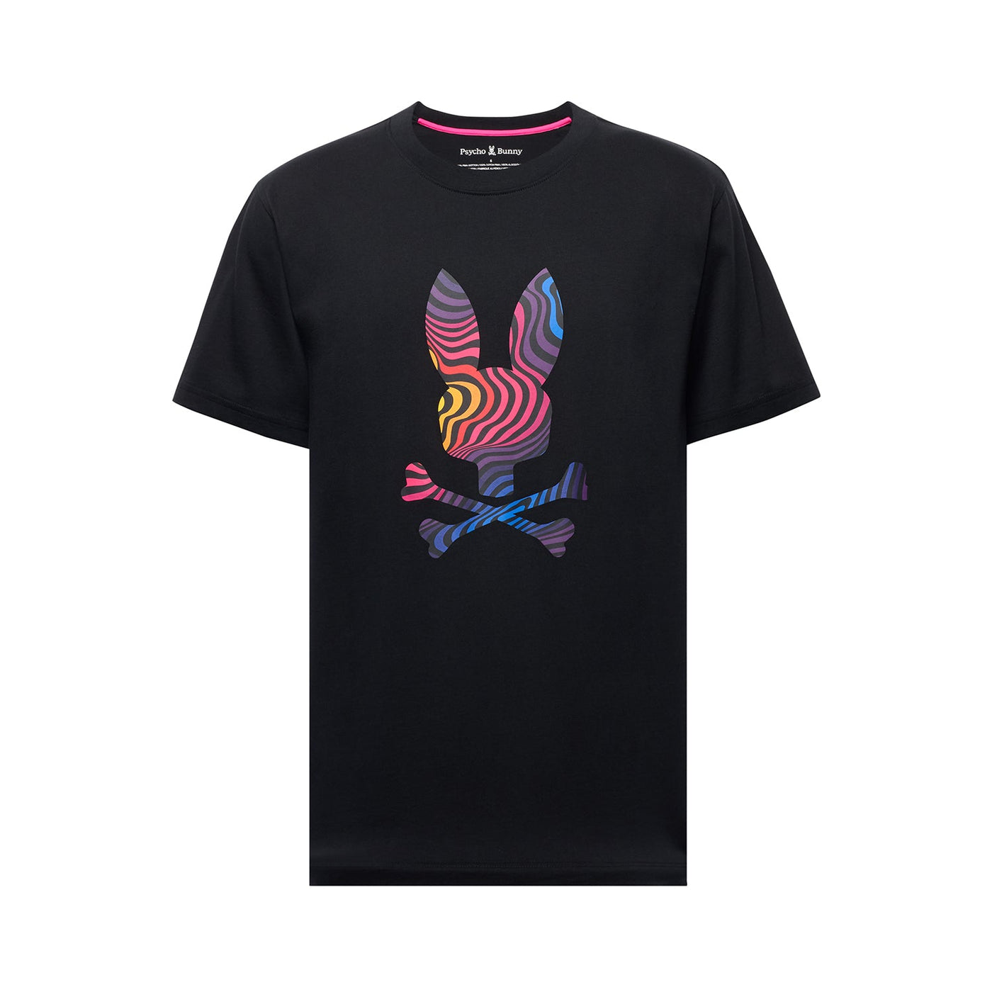 [ KIRSH ]★BLACK WITTY BUNNY STRIPE GRAPHIC T-SHIRT WITTY BUNNY TOMBOY GRAPHIC T-SHIRT [BLACK] - KIRSH | 60