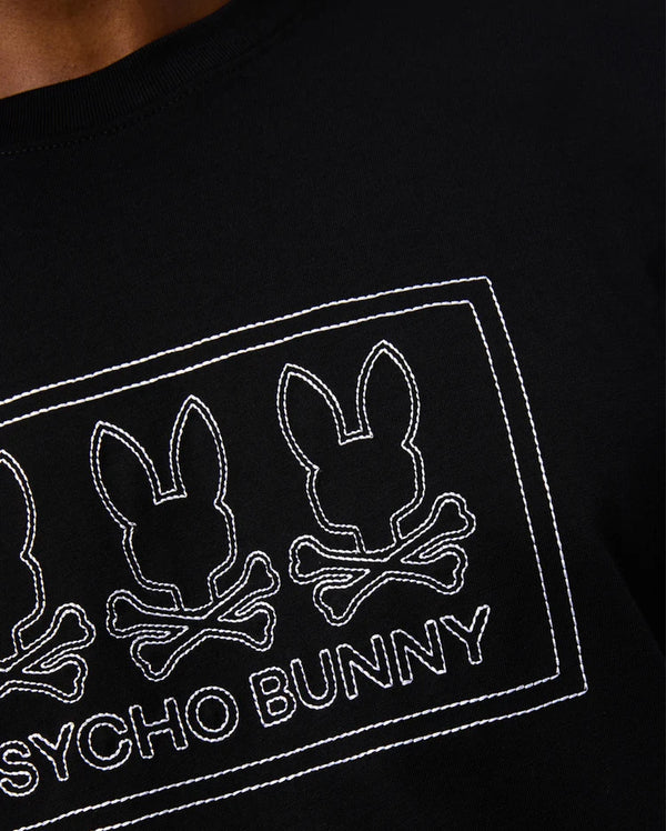 Psycho Bunny Men's black tacoma graphic t-shirt