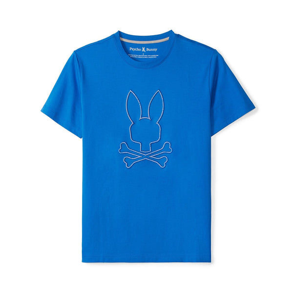 Psycho Bunny Men's Blue nautical panama graphic t-shirt