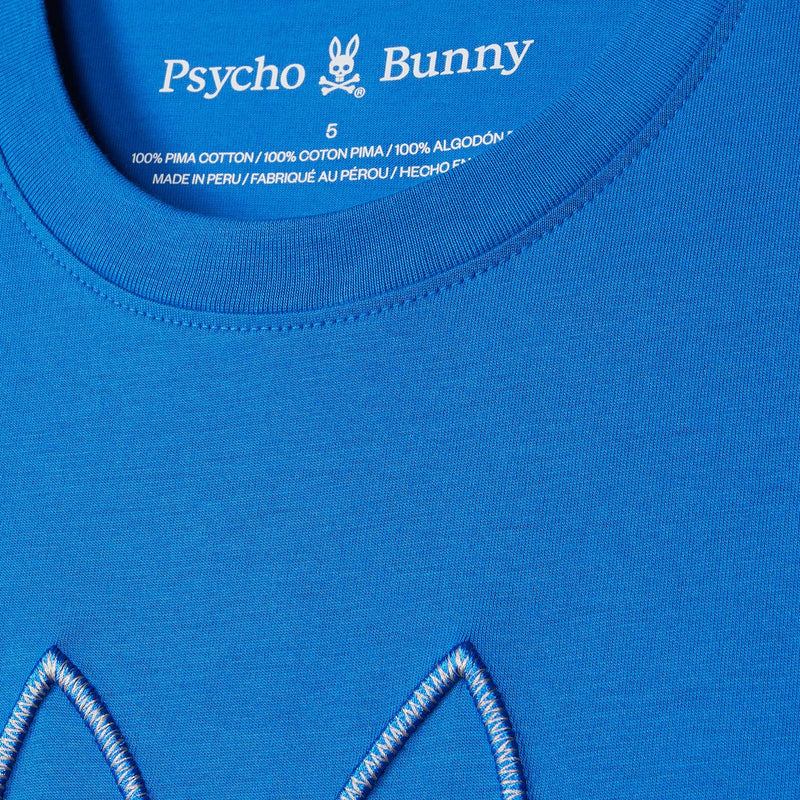 Psycho Bunny Men's Blue nautical panama graphic t-shirt