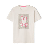 Psycho Bunny (Men's natural linen livingston graphic tee)
