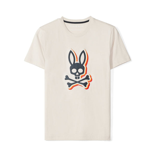 Psycho Bunny (Men's natural linen sanderson graphic tee)