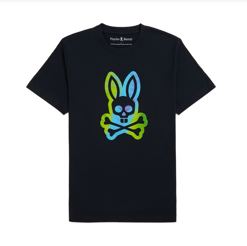 Psycho bunny (Men's navy montgomery graphic t-shirt)