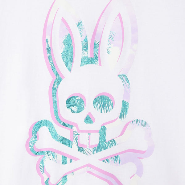 Psycho Bunny (Men's White leonard graphic tee)