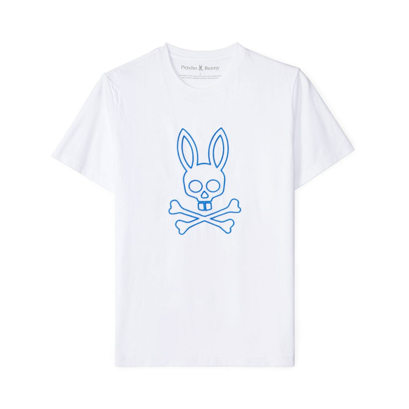 Psycho Bunny (Men's White sheldon graphic tee)