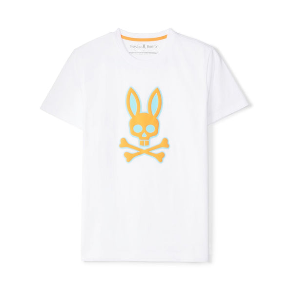 Psycho Bunny (Men's White Wellington graphic tee)