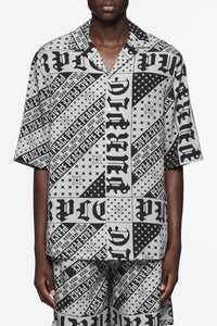 Purple brand aop lyocell button down shirt