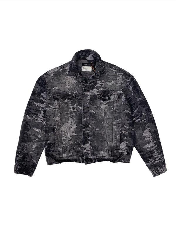 Purple brand (black jacquard denim jacket)