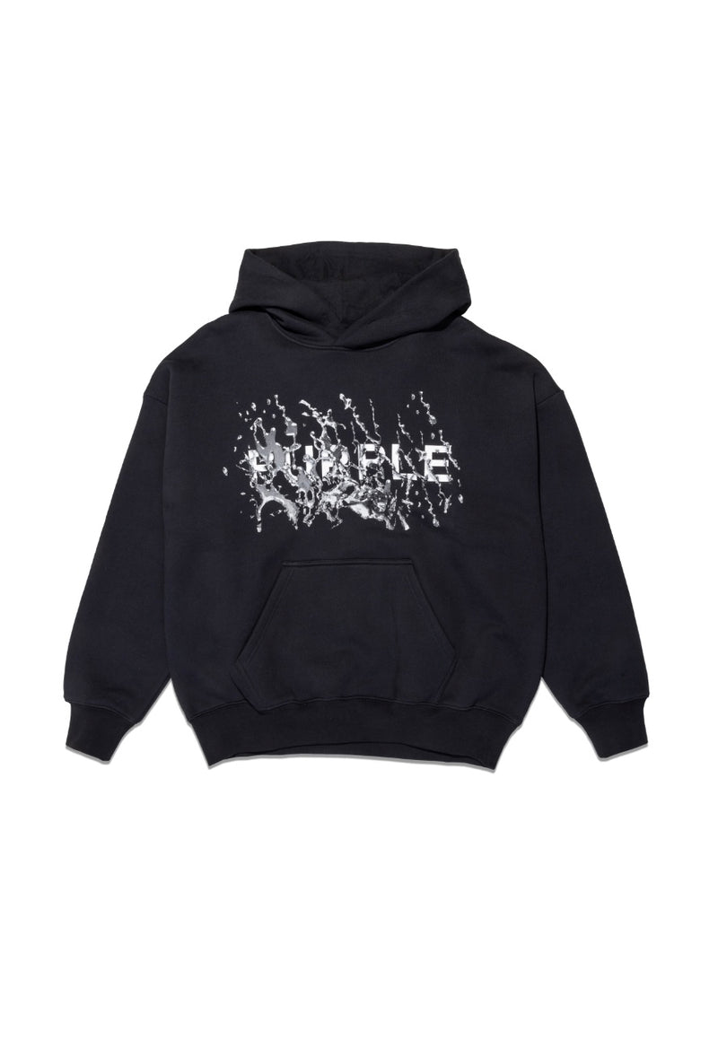 Purple brand (black hwt fleece po hoodie)