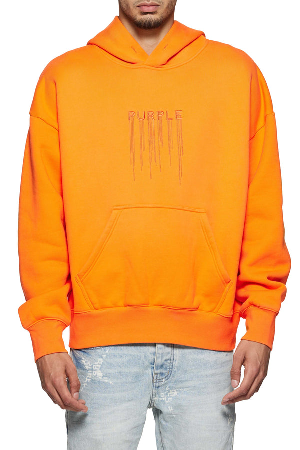 Purple brand orange hwt fleece po hoodie