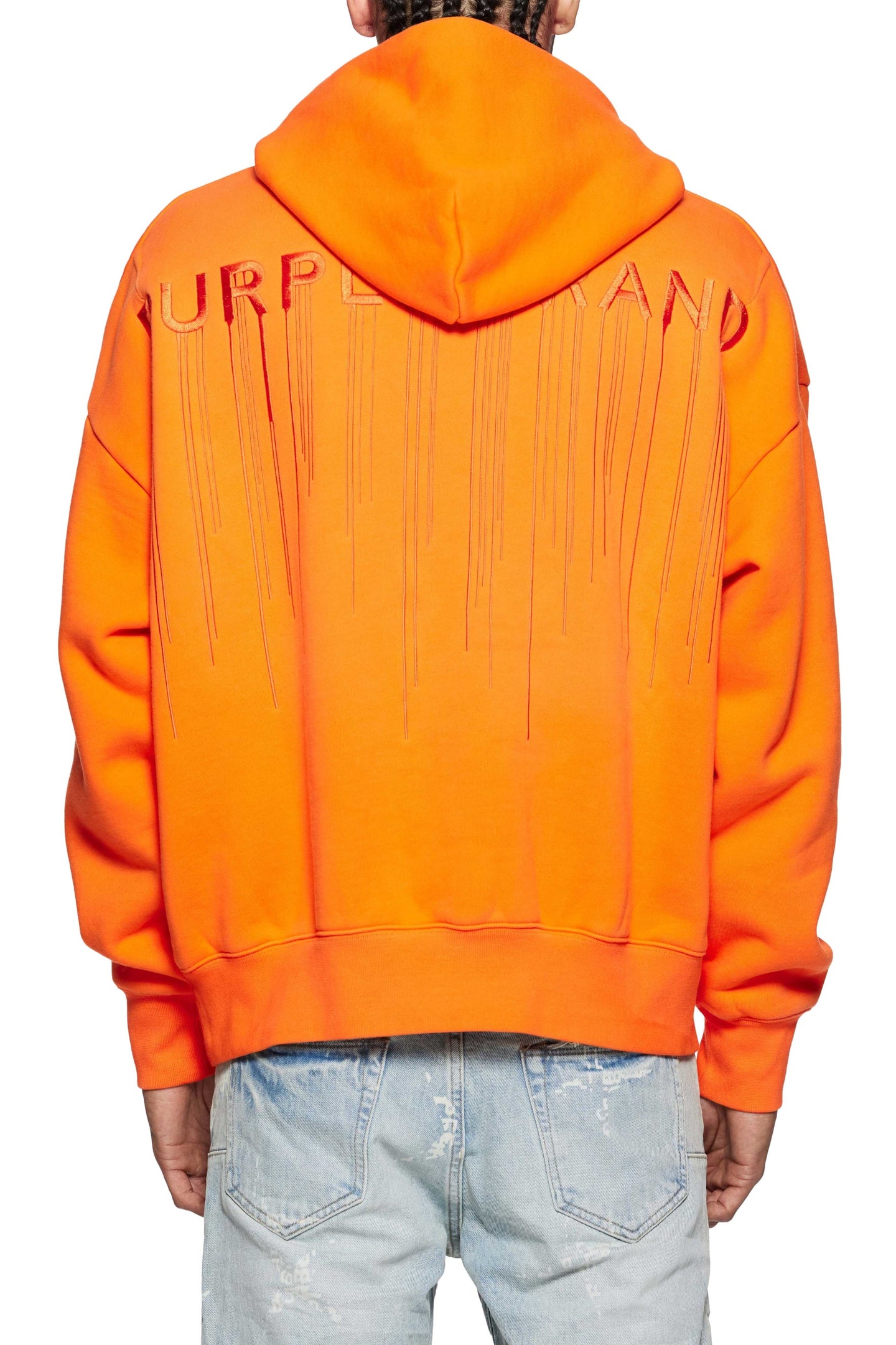 Purple brand orange hwt fleece po hoodie