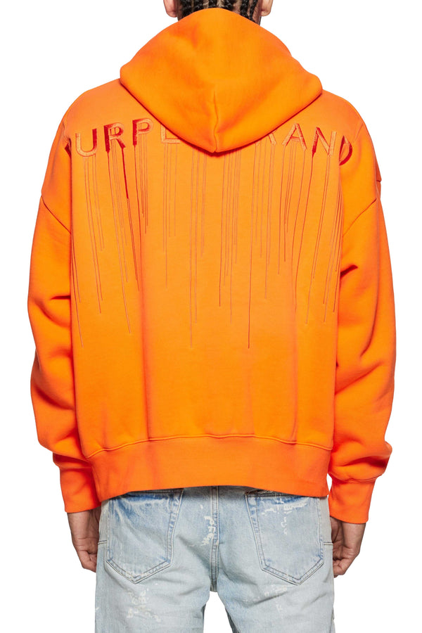 Purple brand orange hwt fleece po hoodie