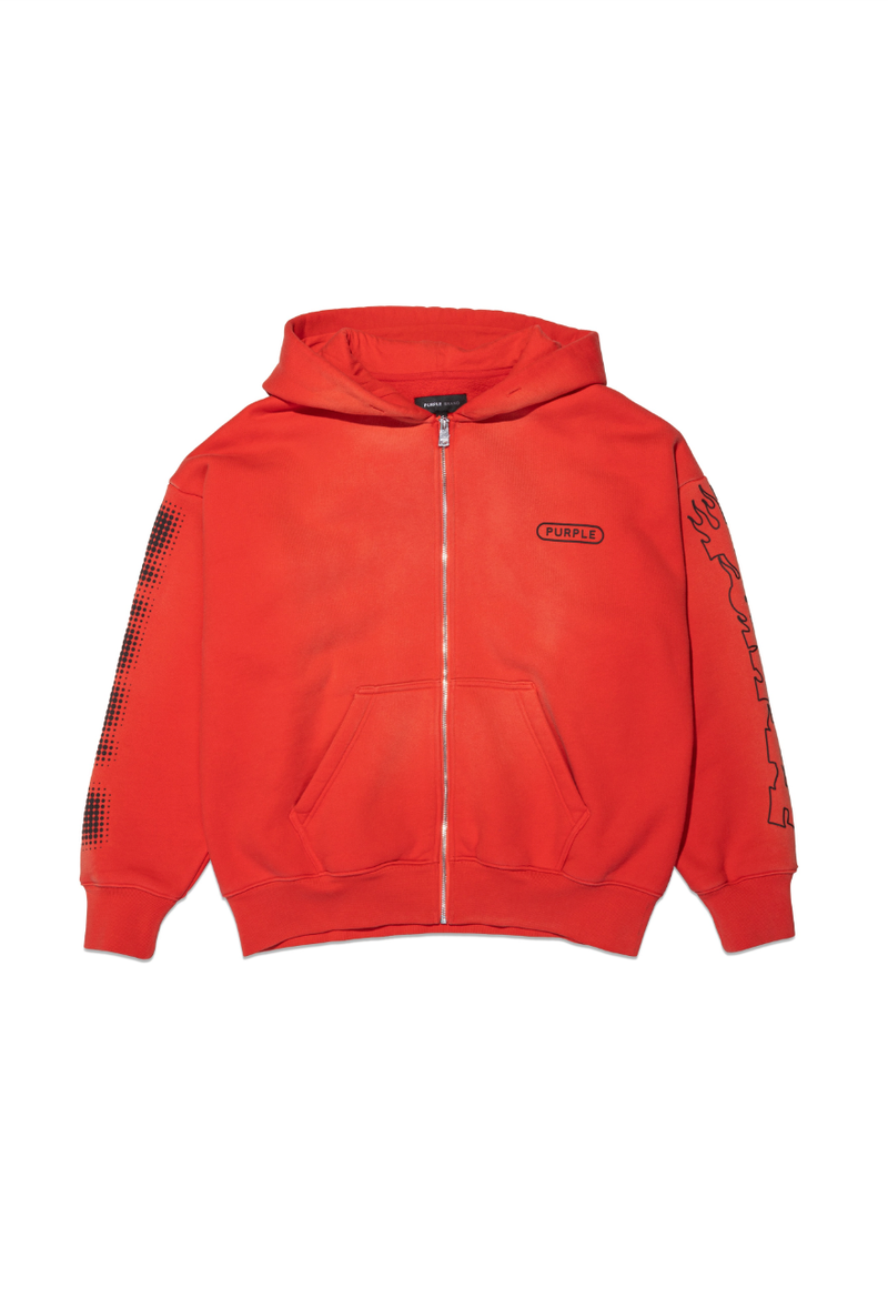 Purple brand (red hwt fleece full zip hoodie)