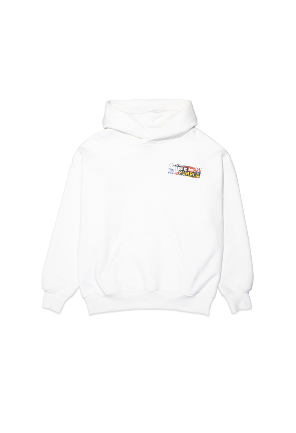 Purple brand (white hwt fleece po hoodie)