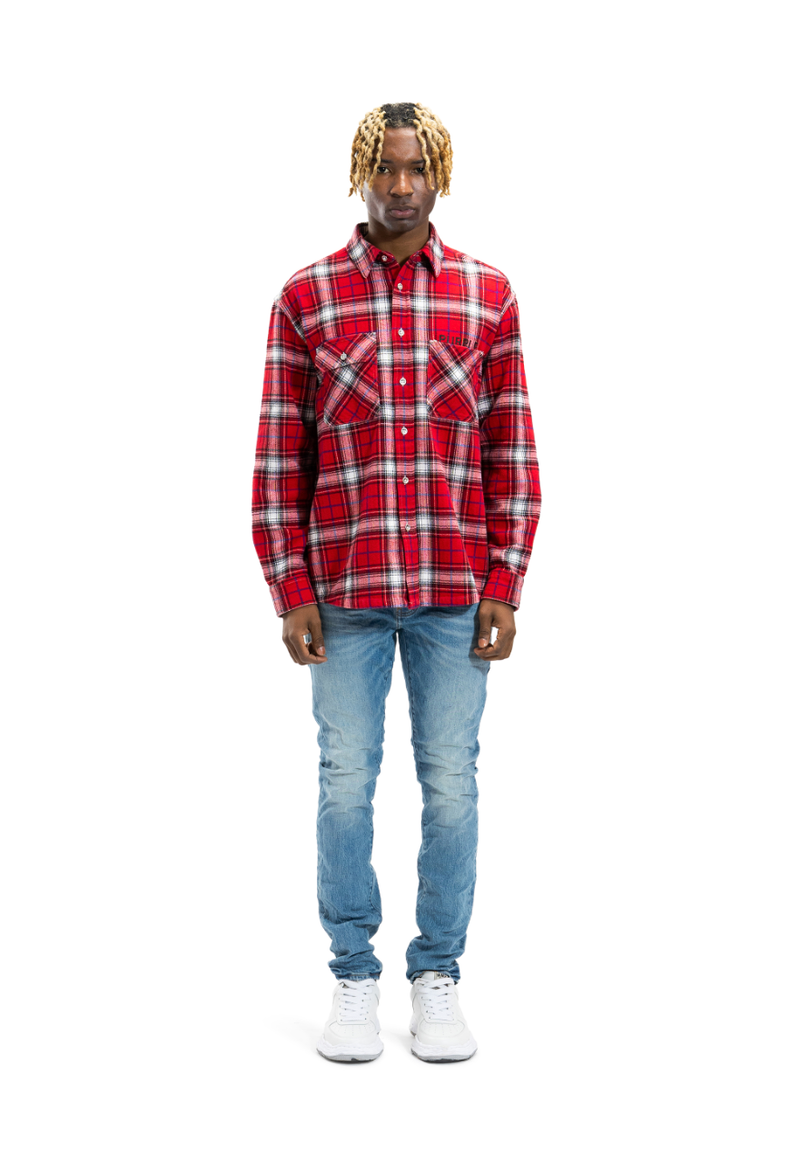 purple brand (red plaid flannel shirt)