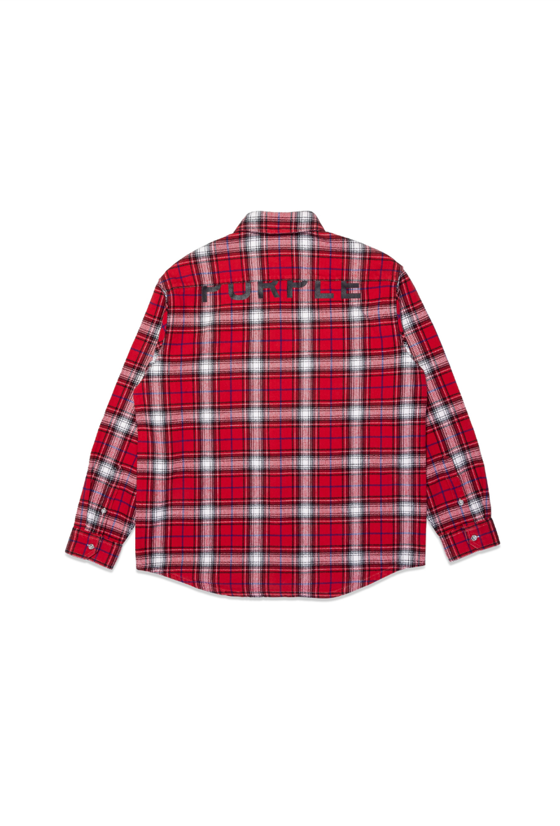 purple brand (red plaid flannel shirt)