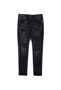 Purple brand (black lurex repair overdye jean)