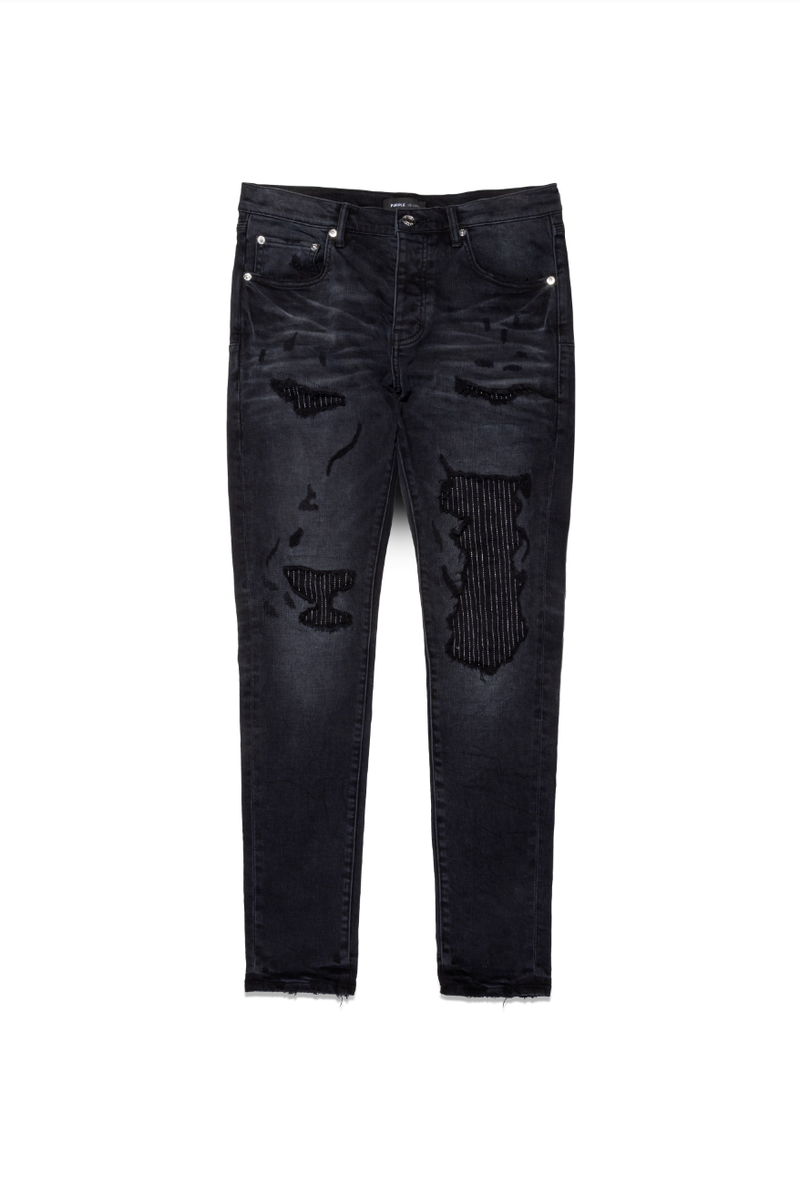 Purple brand (black lurex repair overdye jean)