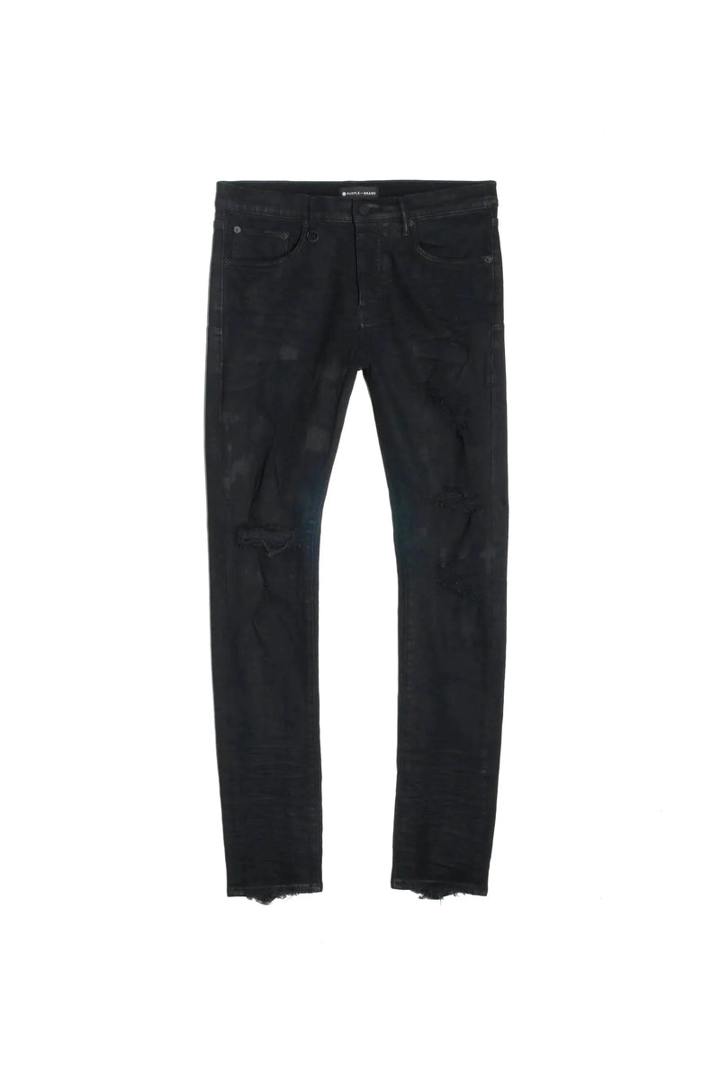 purple brand black oil spill jean