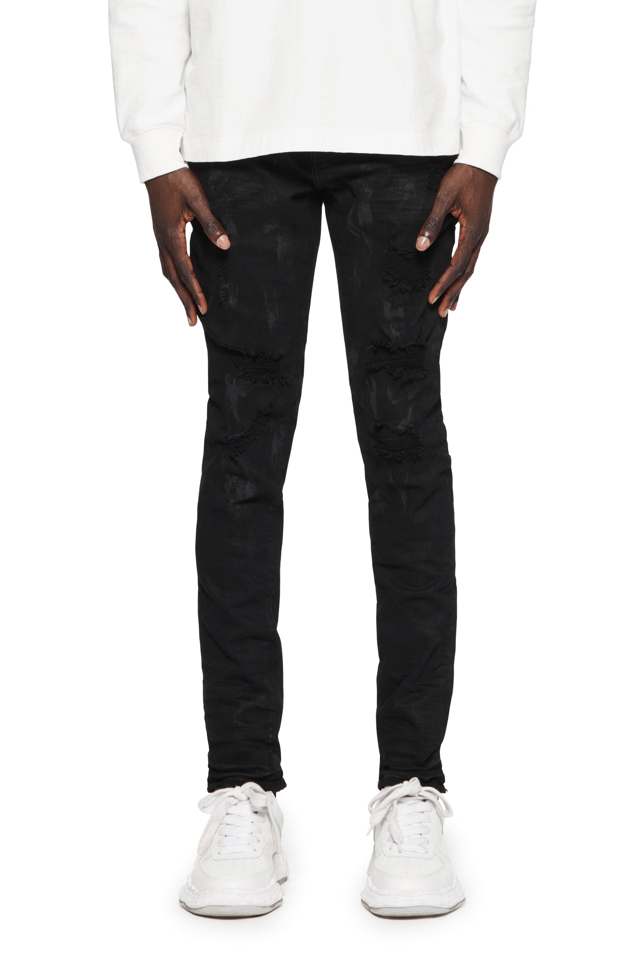 Purple Brand Black Oil Spill Jean