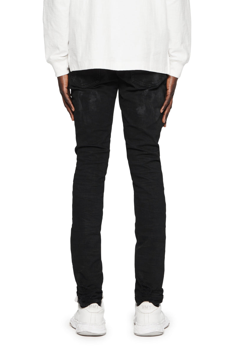 purple brand black oil spill jean