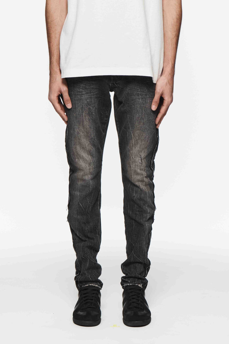 Purple Brand (Black Skinny Shadow Seam Worn Jean)