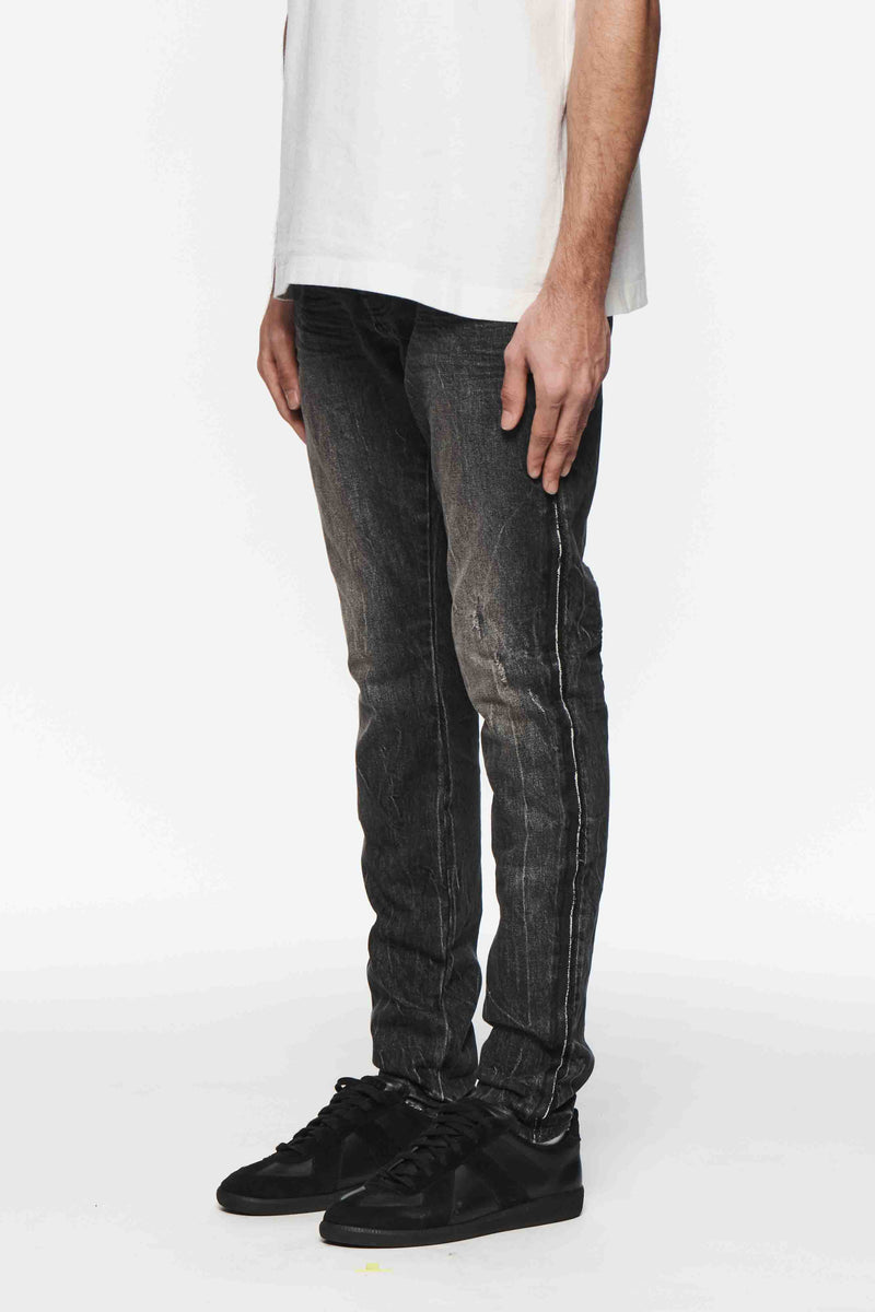 Purple Brand (Black Skinny Shadow Seam Worn Jean)