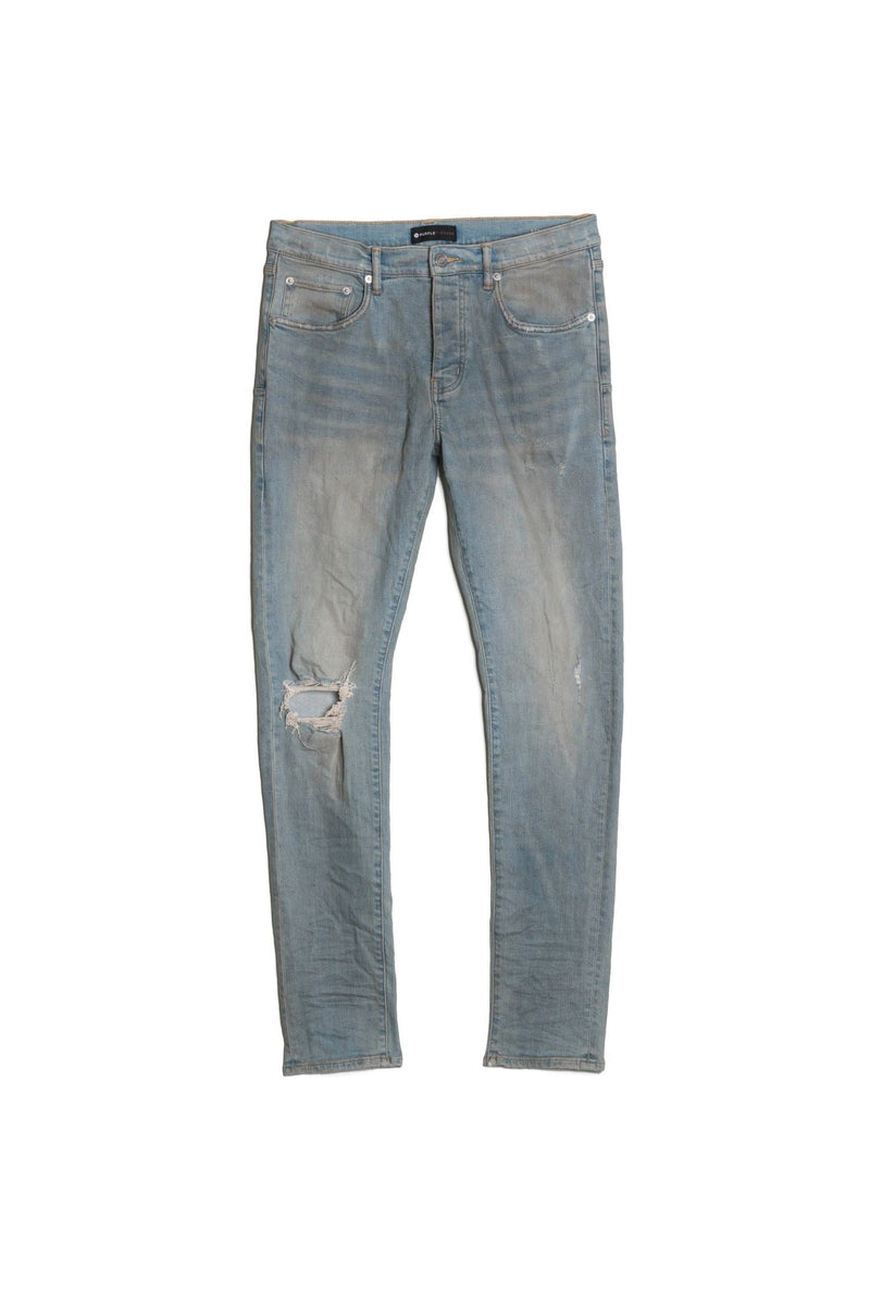 Purple brand light blue dirty wax jean