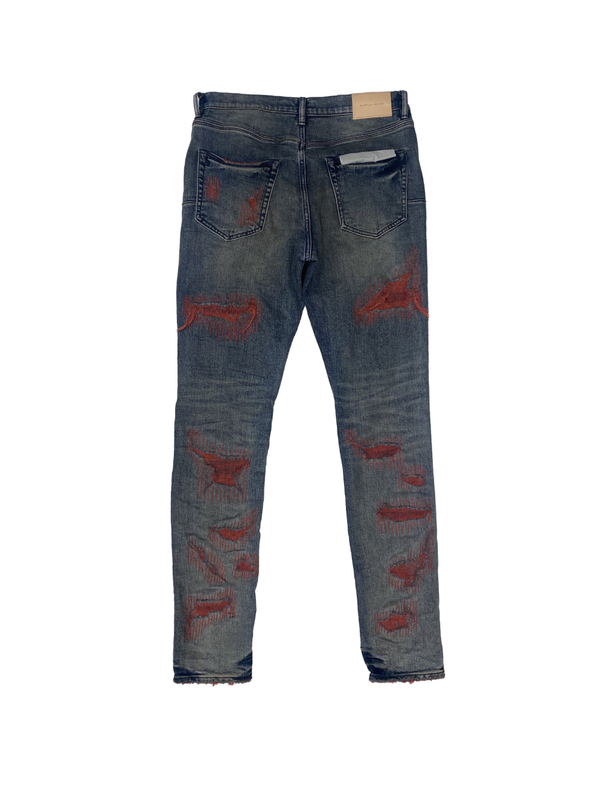 Purple brand (mid indigo red weft blowout jean)