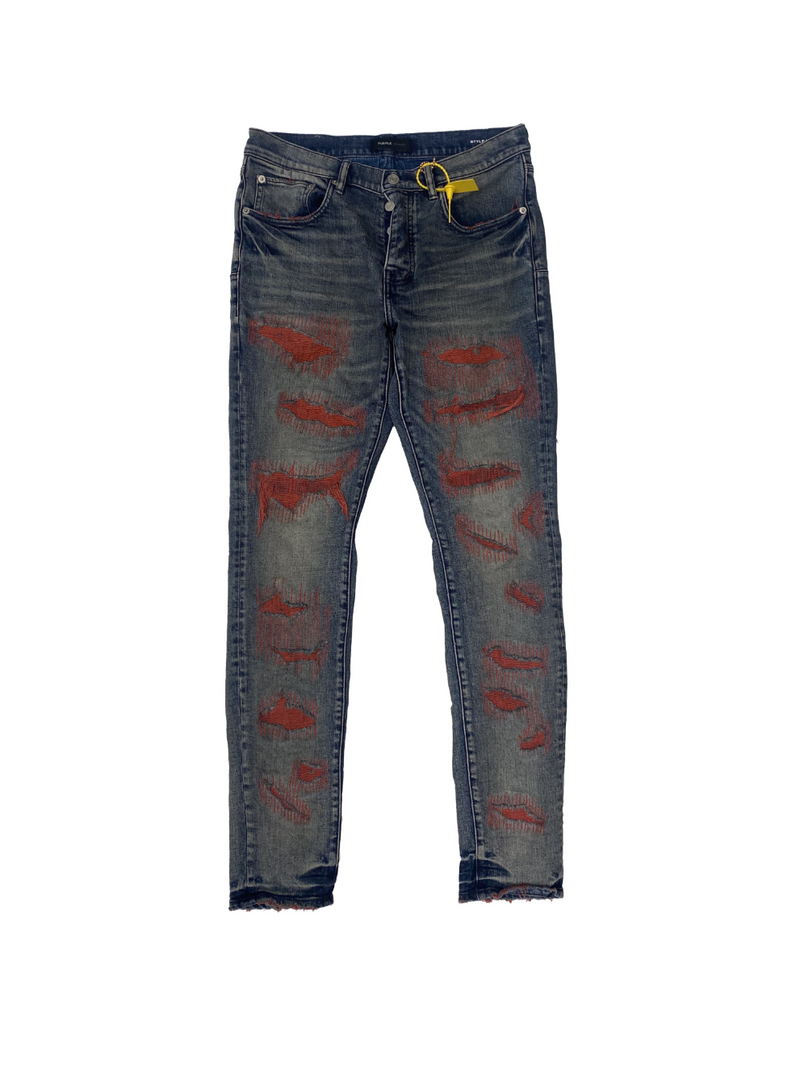 Purple brand (mid indigo red weft blowout jean)