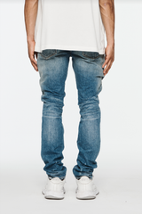 Purple brand (Mid indigo trashed jean)