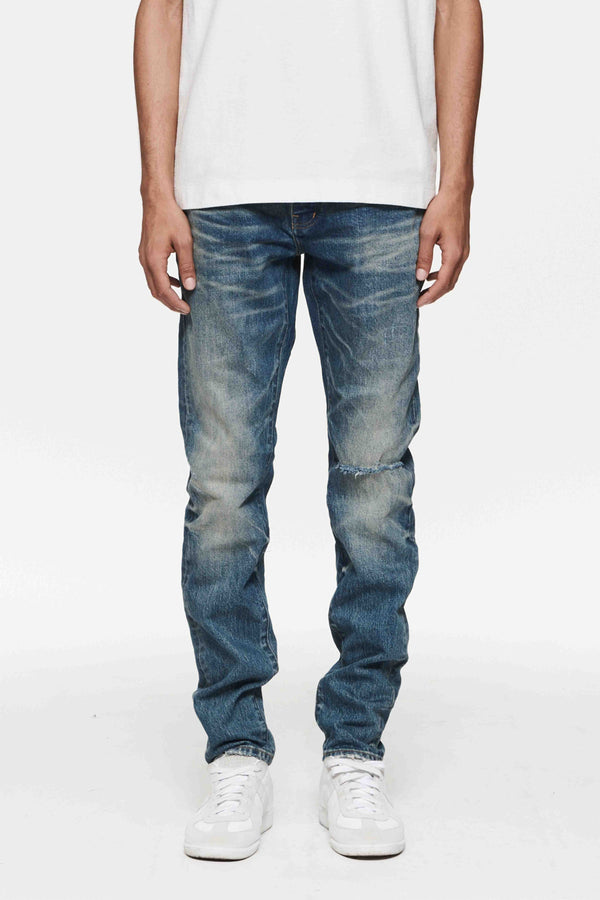 Purple Brand (Mid Indigo Vintage Knee Blowout Jean)