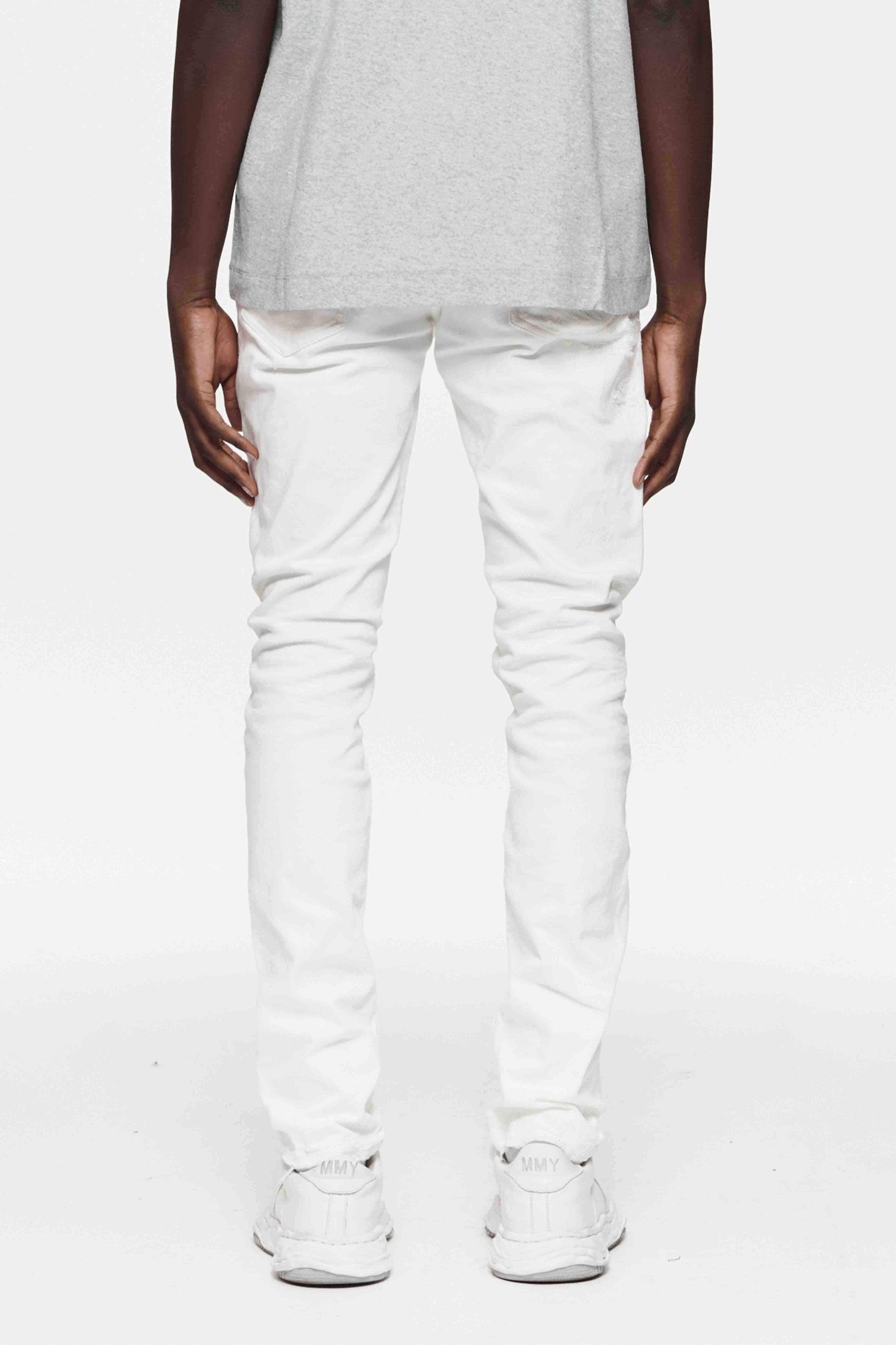 size 29 PURPLE-BRAND ホワイト スリムフィットデニム Purple Brand (White Light Destroy Jean) – VIP Clothing Stores
