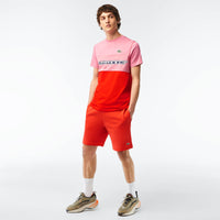 Lacoste Men's Organic Cotton Fleece Shorts GH9627-51-02K Orange