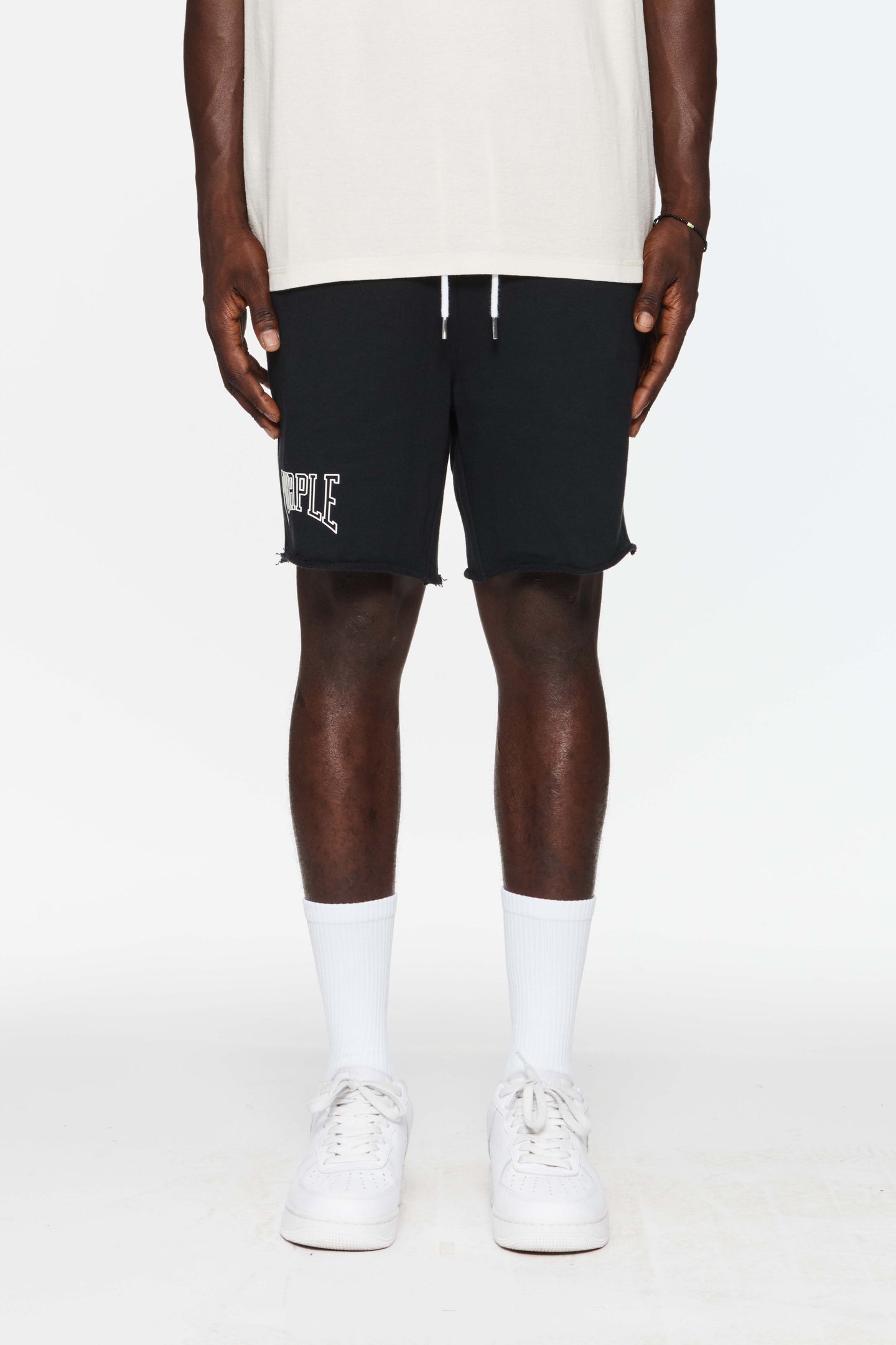 Purple Brand French Terry Sweatshort Black