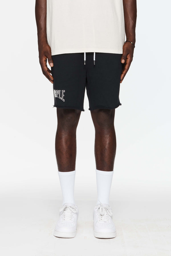 Purple Brand (Black French Terry Sweatshort)