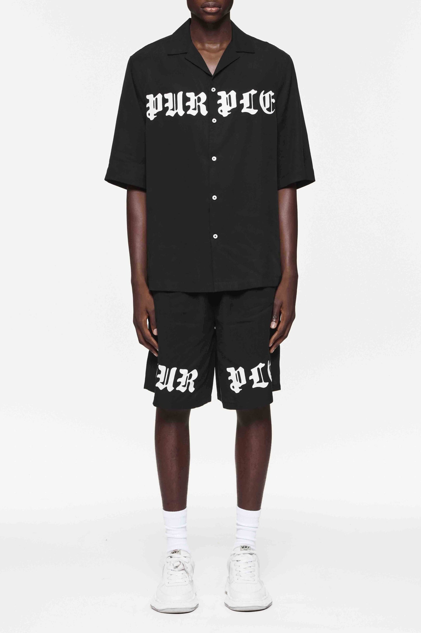 Purple Brand Men’s Pull-On Shorts Black Lyocell | P537-LBBG324