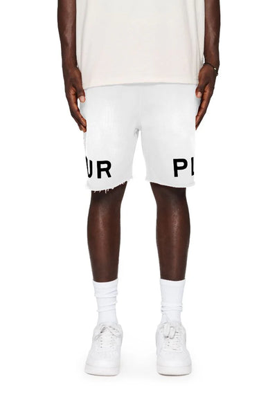 Purple Brand Whisper Wordmark Logo Short White – VIP Clothing Stores