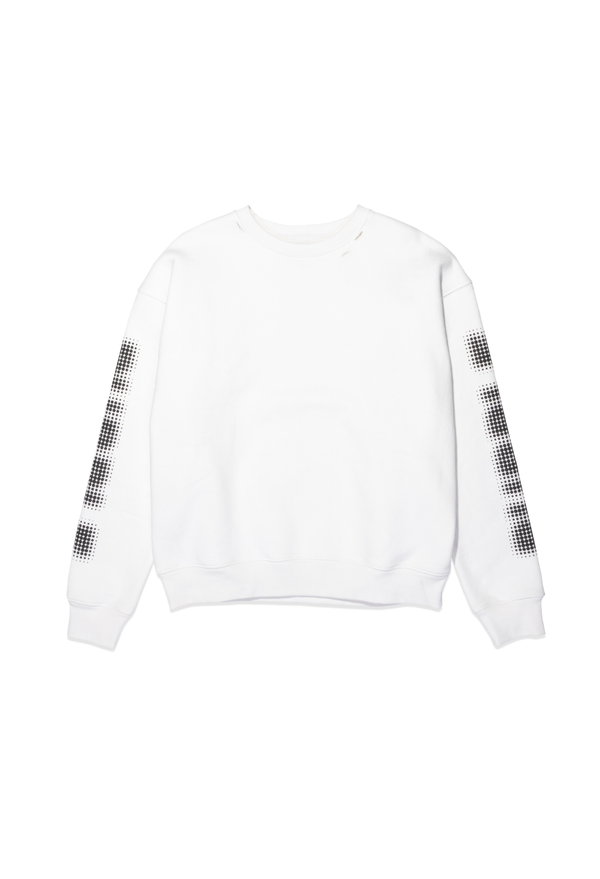 Purple brand (white hwt crewneck sweater)